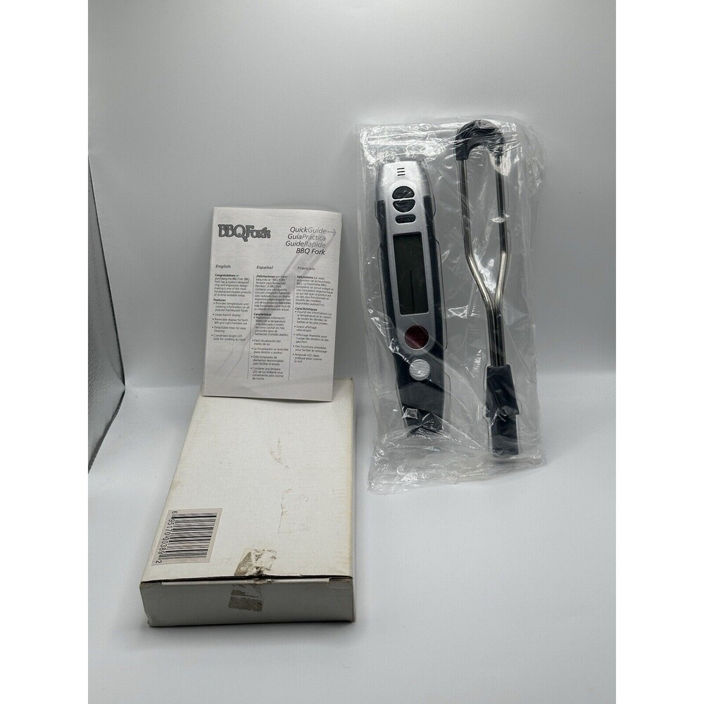 BBQ Fork Digital Thermometer One World Grilling Barbecue Tool Electronic In Box